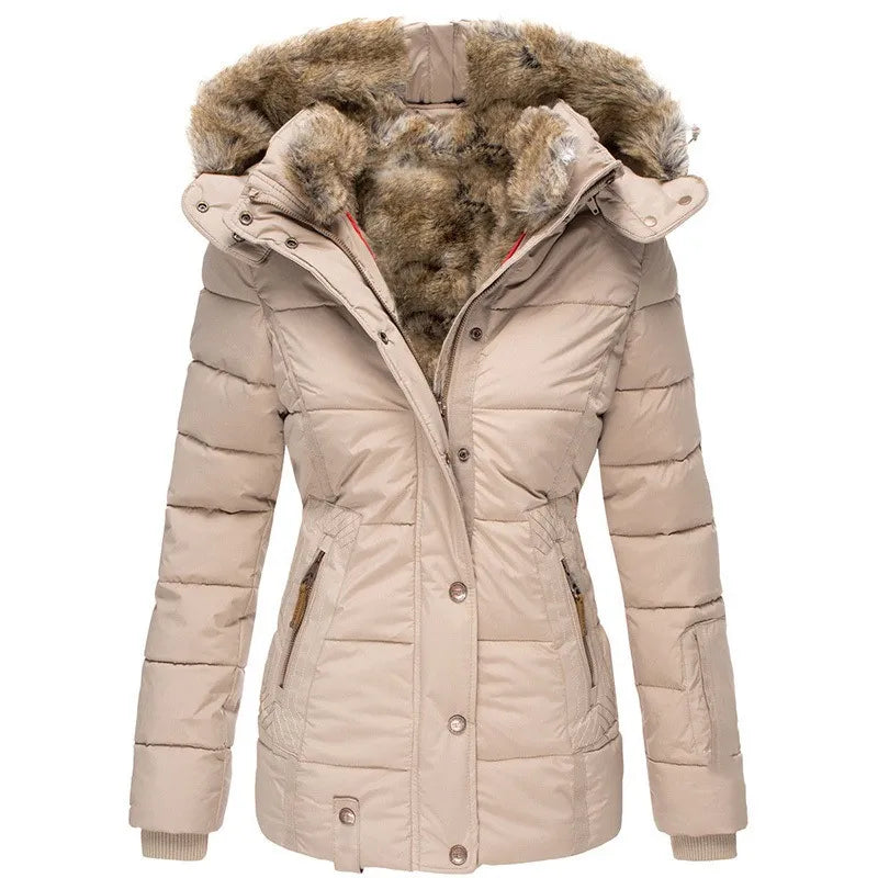 Damen Winter Mantel mit Warmem Futter