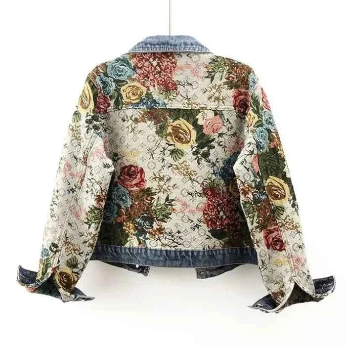 Camellia Blumen-Denimjacke