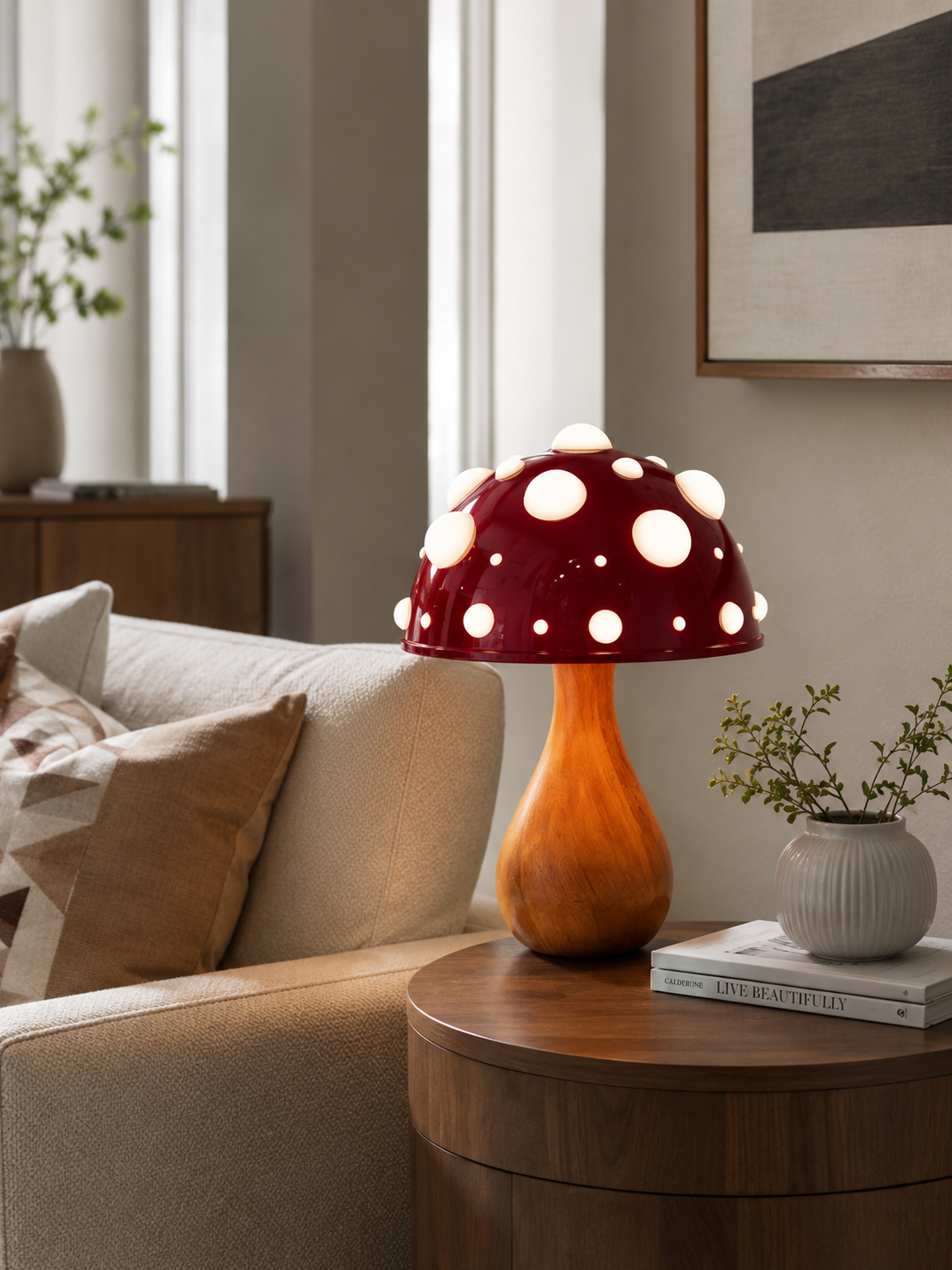 Pilz-Tischlampe - Modernes dimmbares Metalldesign
