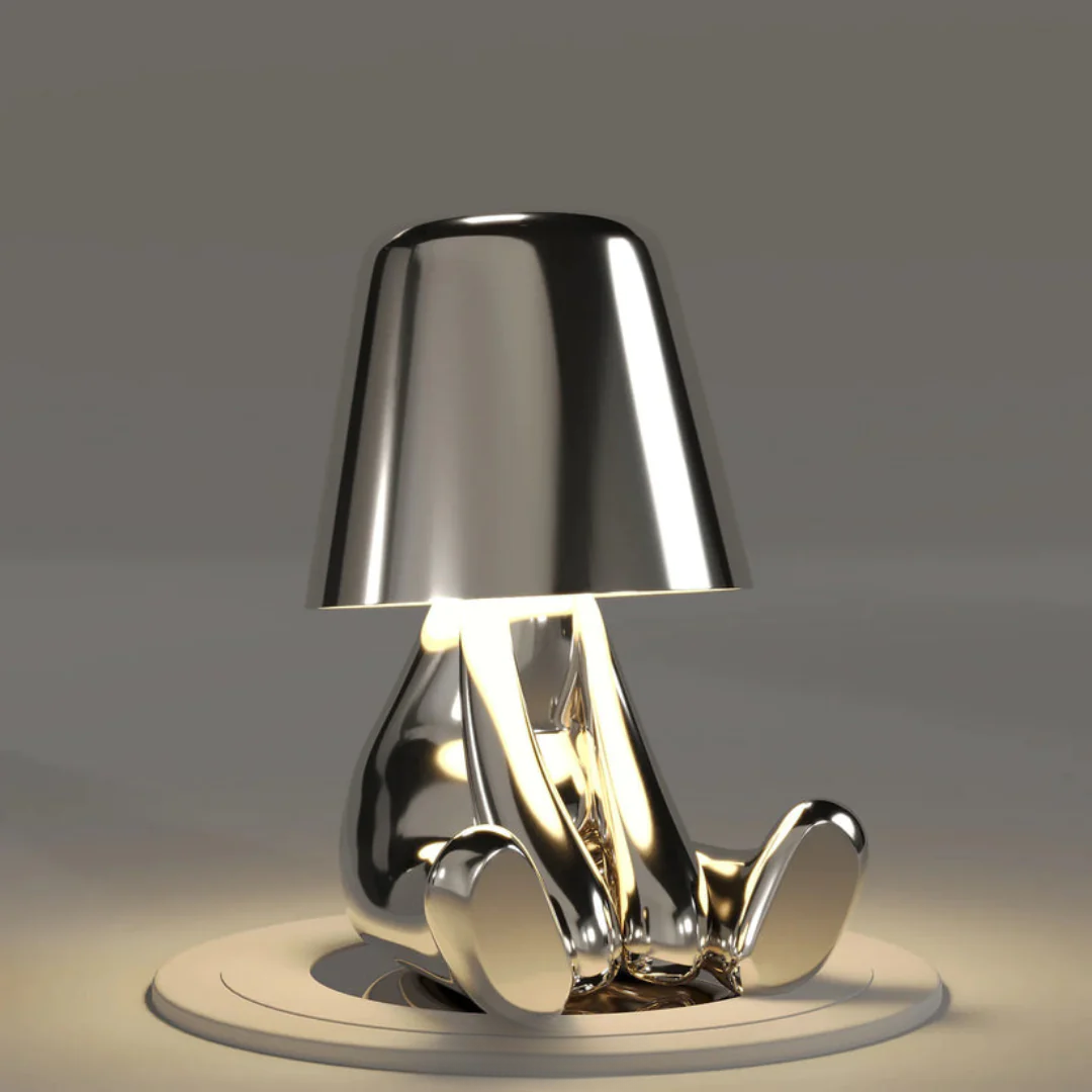 Wiederaufladbare USB-Goldene Resin-Tischlampe mit variabler Helligkeit