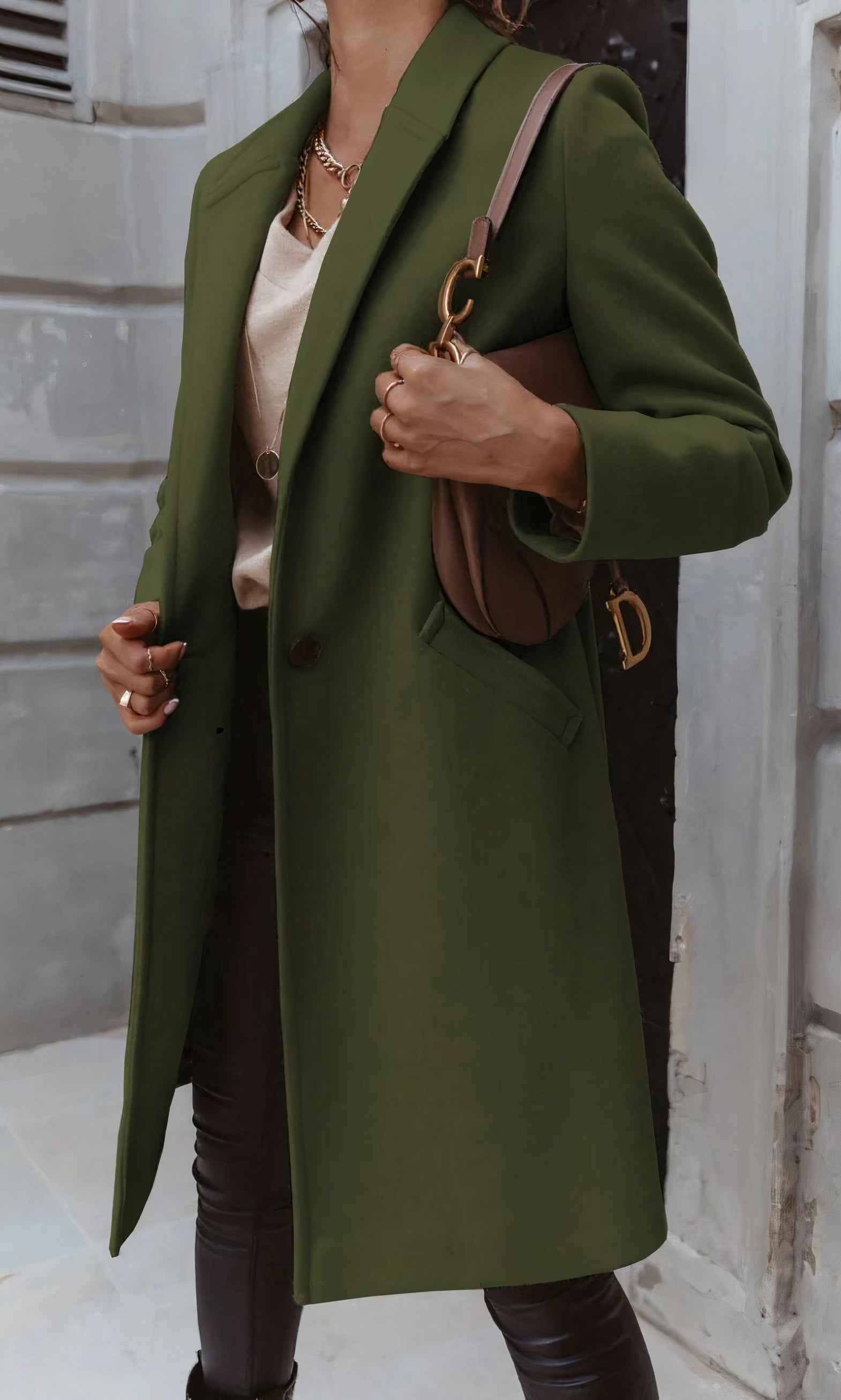 Astrid | Eleganter langer Mantel für Damen für einen eleganten Stil