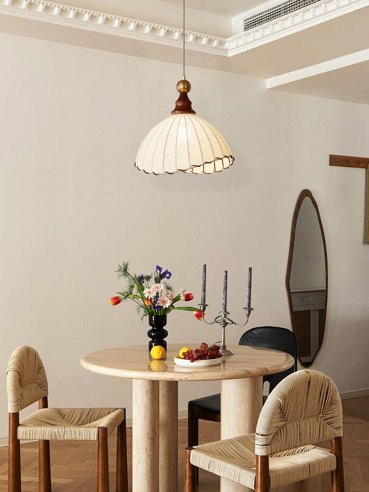 Velona – Schicke und elegante moderne Stoff-Hängeleuchte
