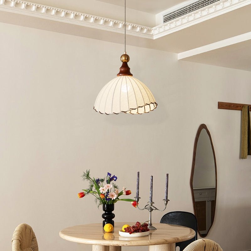 Velona – Schicke und elegante moderne Stoff-Hängeleuchte