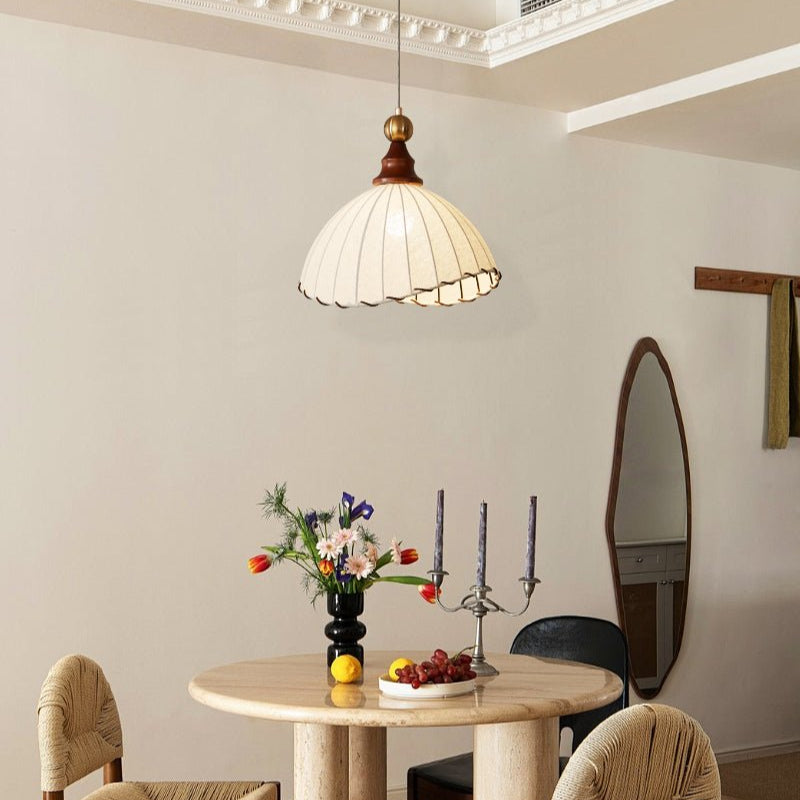 Velona – Schicke und elegante moderne Stoff-Hängeleuchte