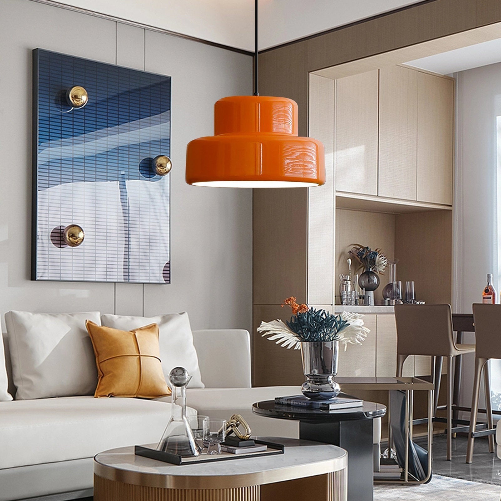 Elegante Pendelleuchte für Esszimmer Retro 4
