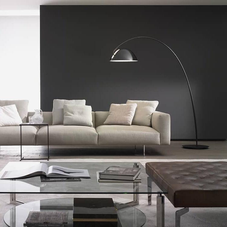 Elegante Stehlampe Holz für Wohnzimmer LED 4