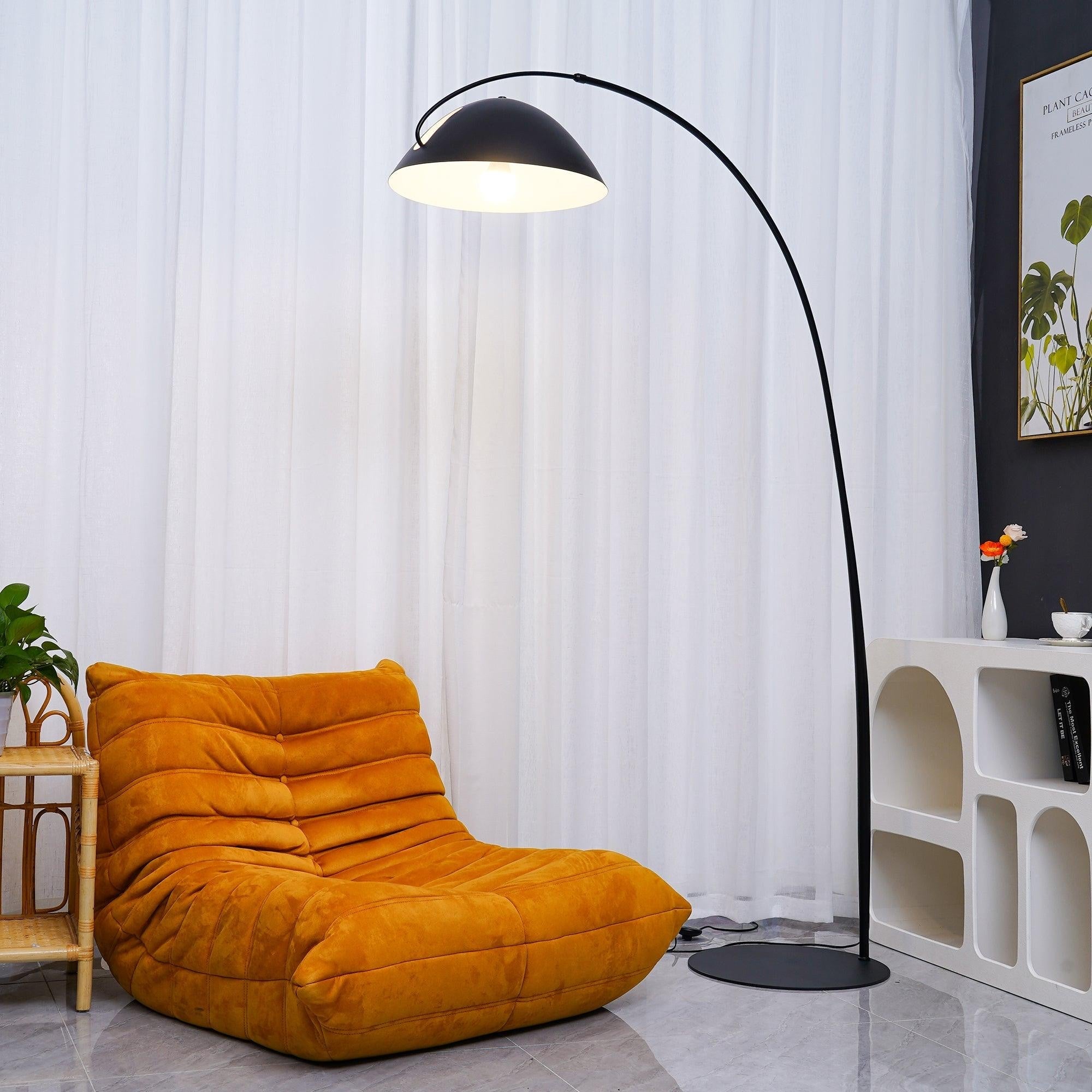 Elegante Stehlampe Holz für Wohnzimmer LED 6