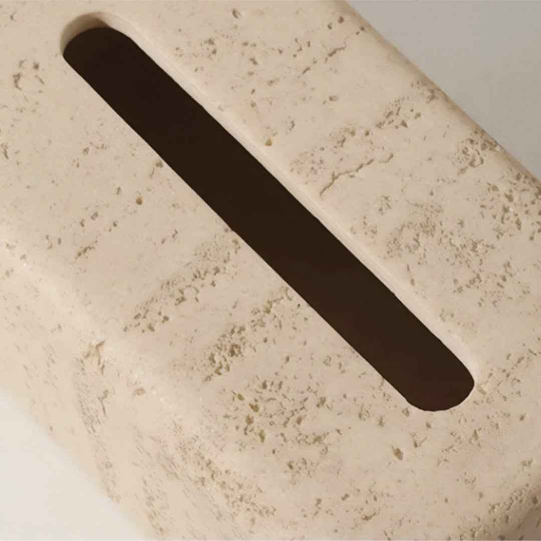 Elegante Taschentuchbox aus Natürlichem Travertin