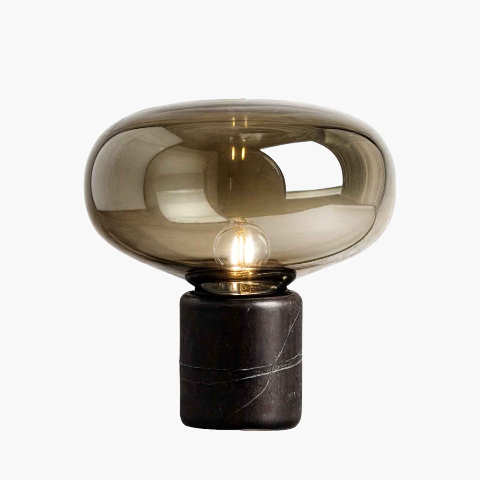 Elegante Tischlampe aus Keramik und Glas