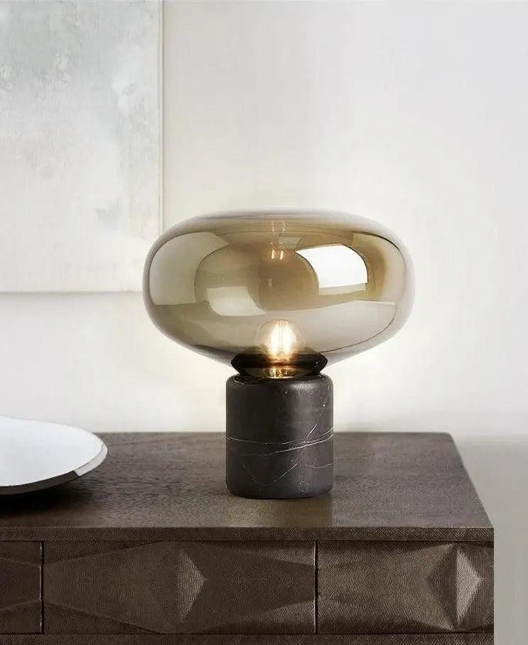 Elegante Tischlampe aus Keramik und Glas 4
