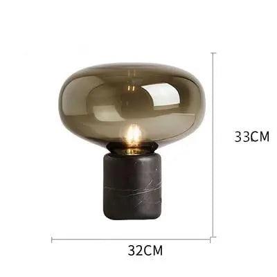 Elegante Tischlampe aus Keramik und Glas 8