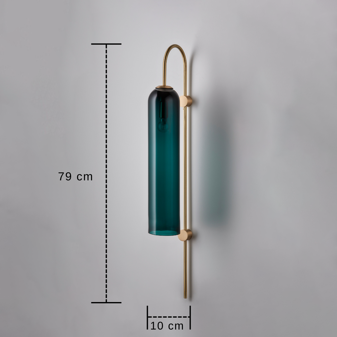 Elegante Wandleuchte in Messing 4