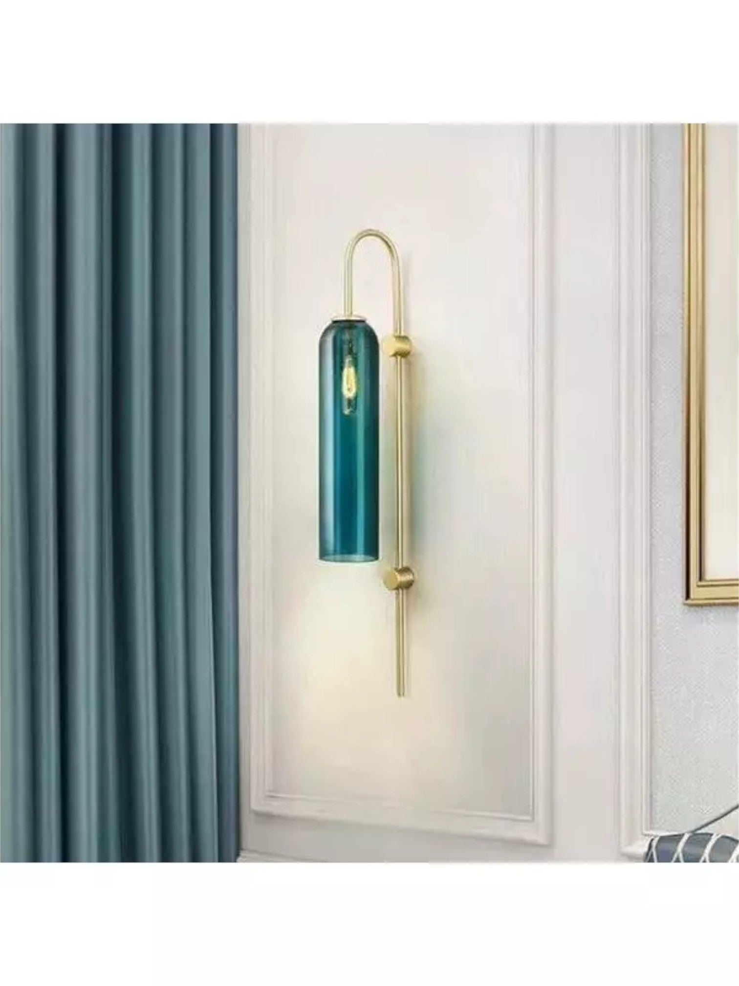 Elegante Wandleuchte in Messing 6