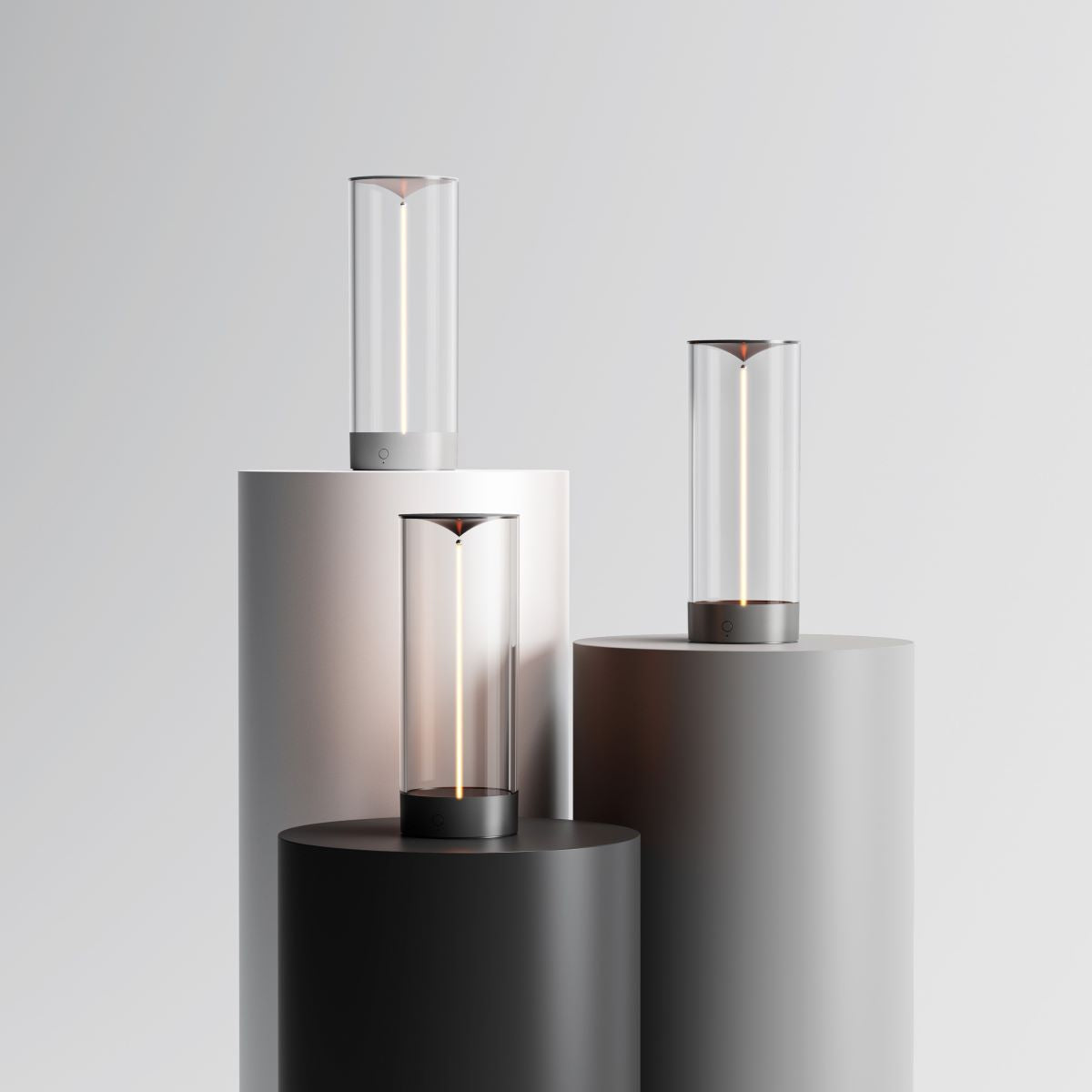 Elegante Zylindrische Lampe mit Magnetlicht 3
