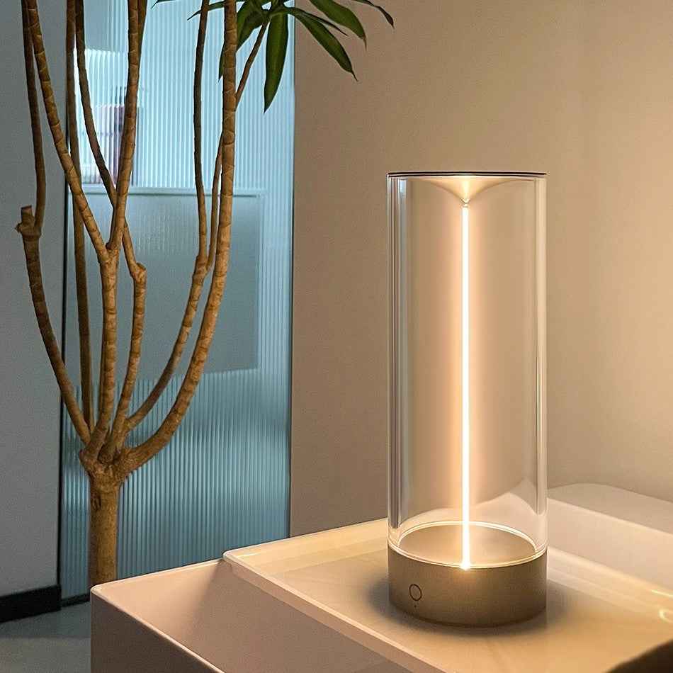 Elegante Zylindrische Lampe mit Magnetlicht