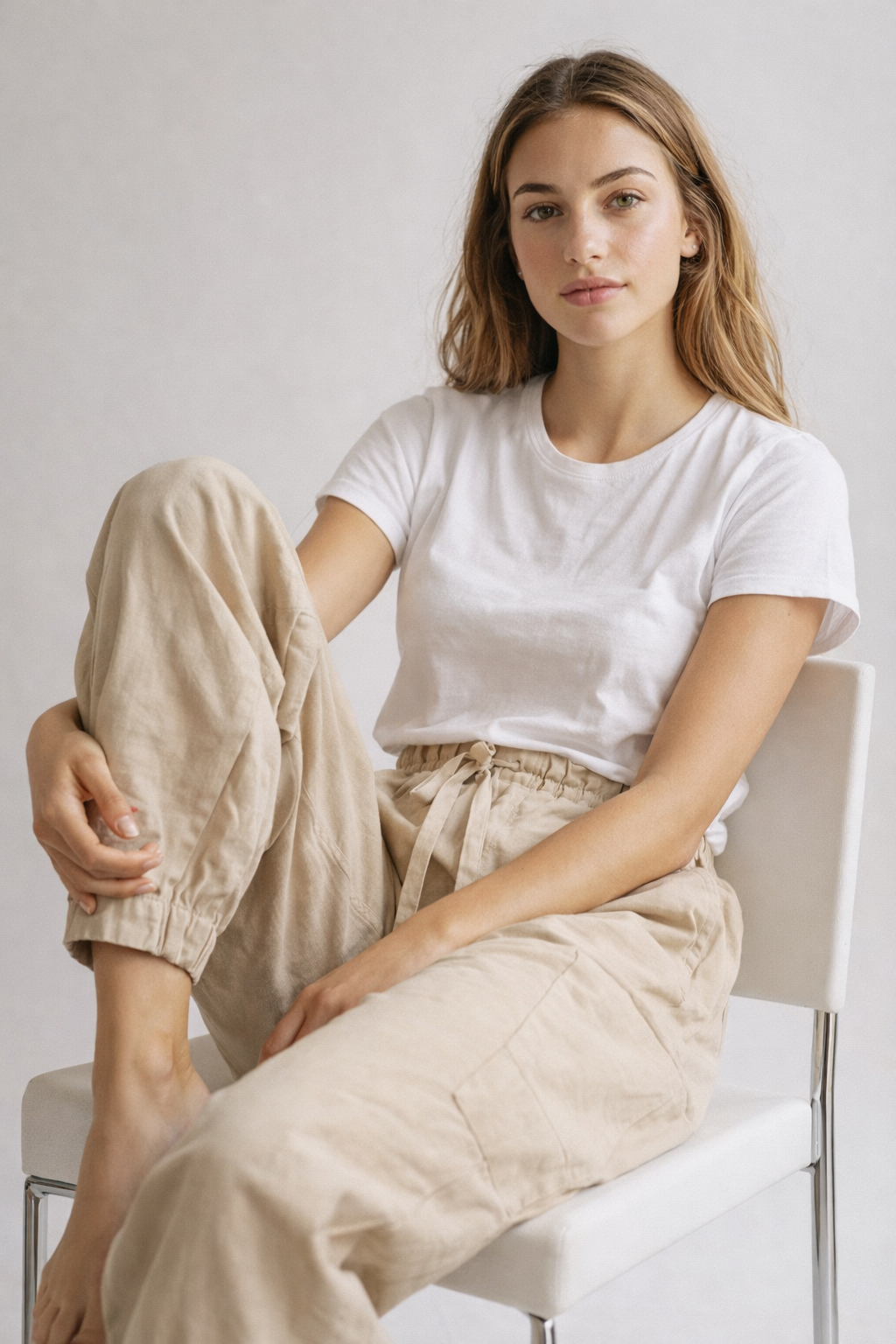 Elegante lockere Hose mit hohem Bund für einen stilvollen Look