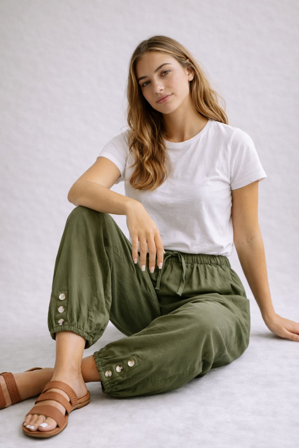 Elegante lockere Hose mit hohem Bund für einen stilvollen Look
