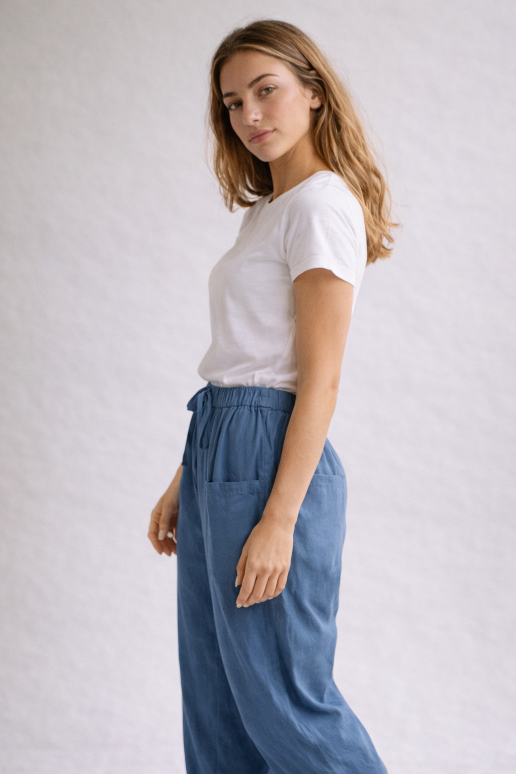 Elegante lockere Hose mit hohem Bund für einen stilvollen Look