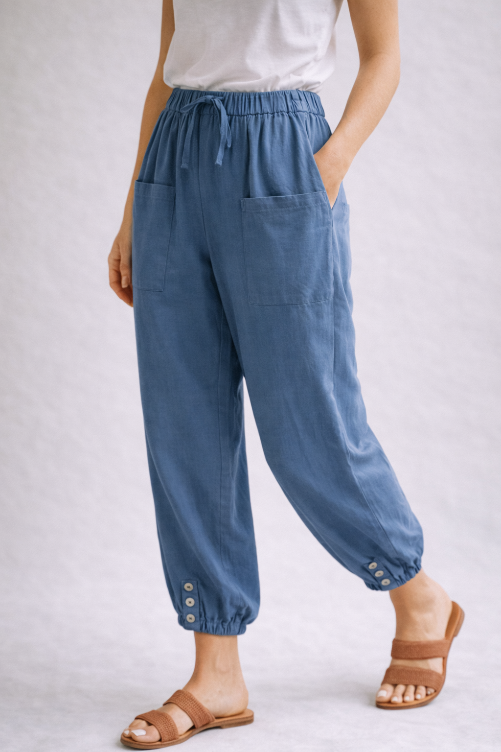 Elegante lockere Hose mit hohem Bund für einen stilvollen Look