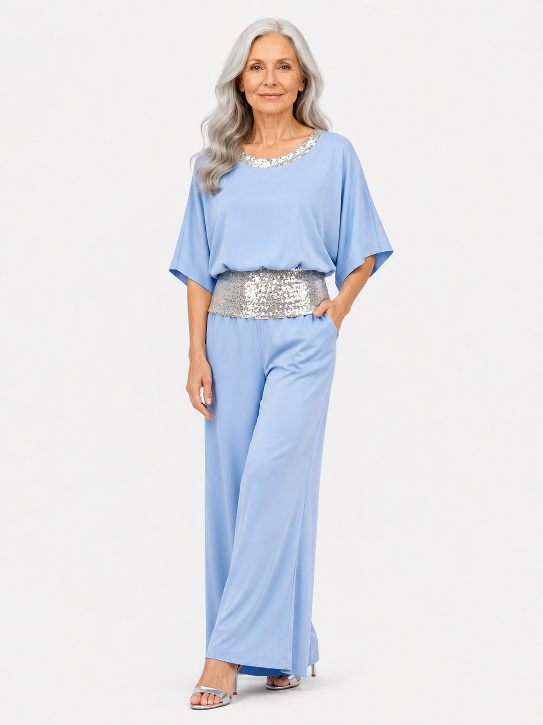 Elegantiškas blizgučių komplektas su rafinuotu spindesiu