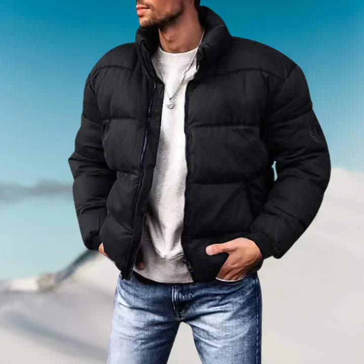 TOVI Herren Modischer Winter-Pufferjacke für Wärme und Komfort