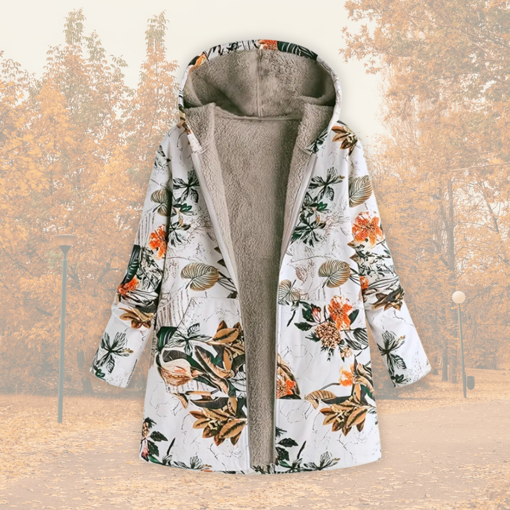 Camellia – ultraleichte Winterjacke mit plüschigem Kunstpelzfutter