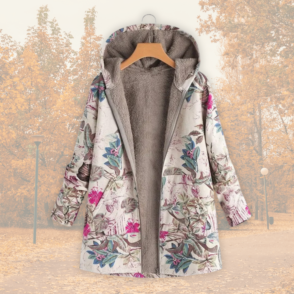 Camellia – ultraleichte Winterjacke mit plüschigem Kunstpelzfutter