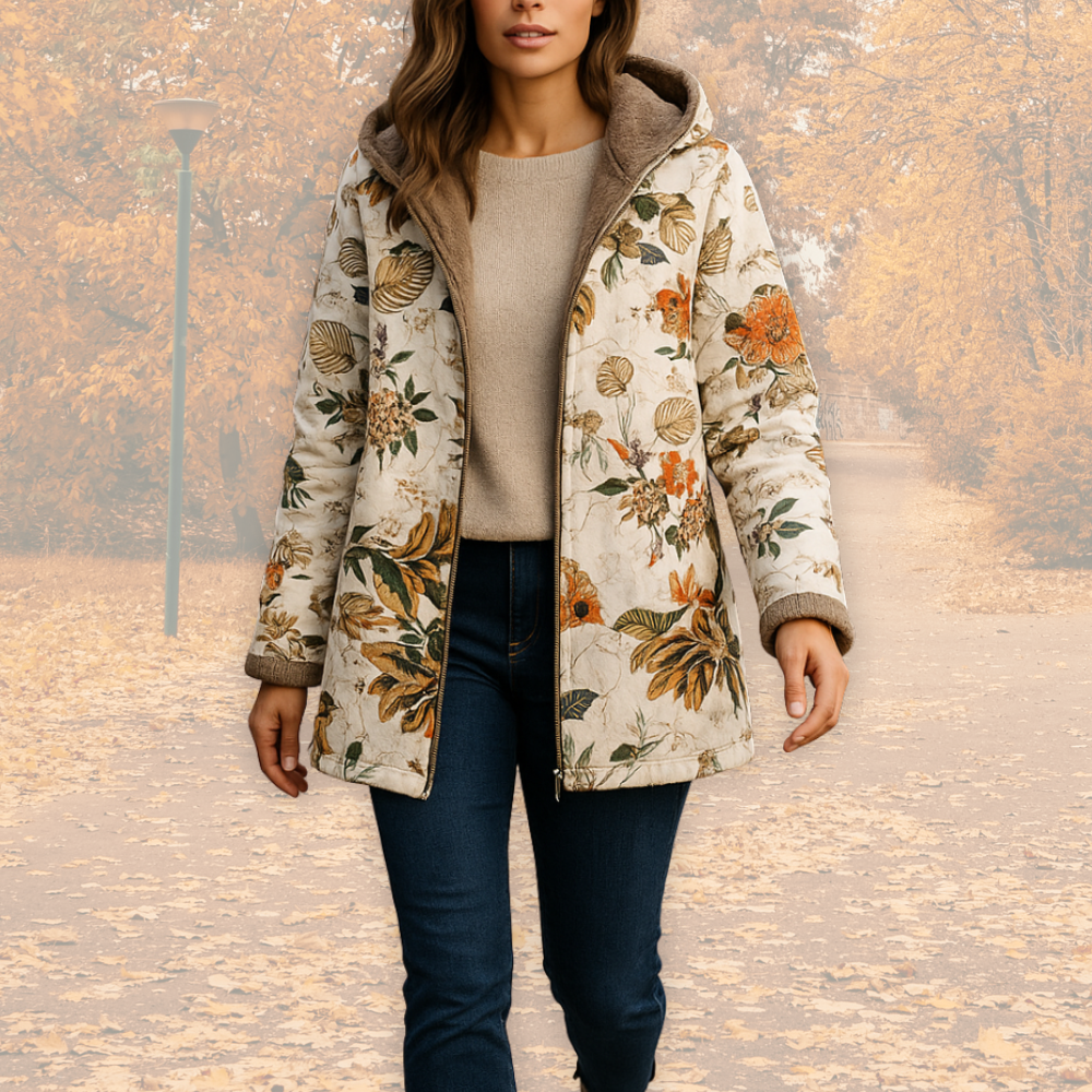 Camellia – ultraleichte Winterjacke mit plüschigem Kunstpelzfutter