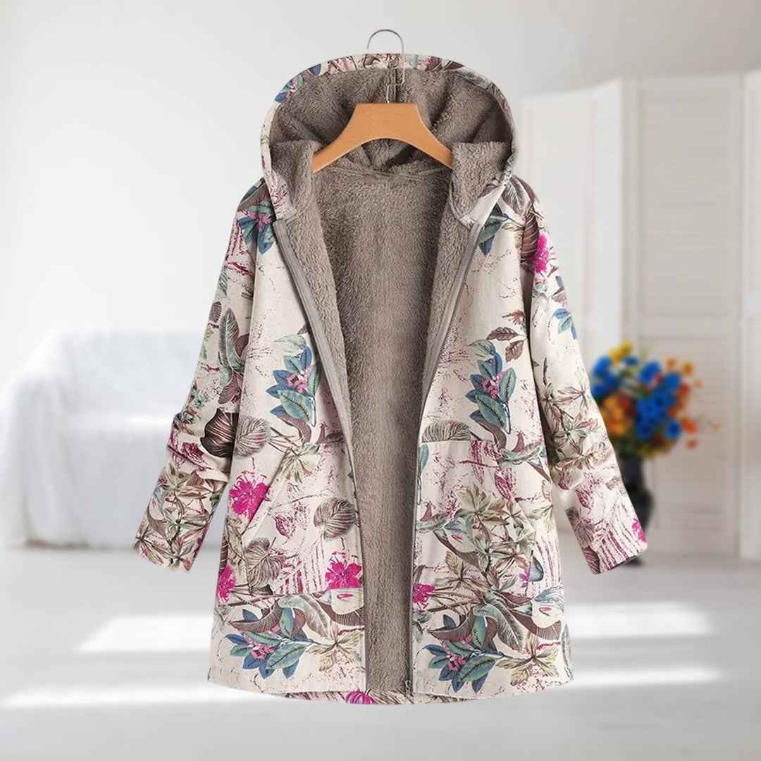 Camellia – ultraleichte Winterjacke mit plüschigem Kunstpelzfutter