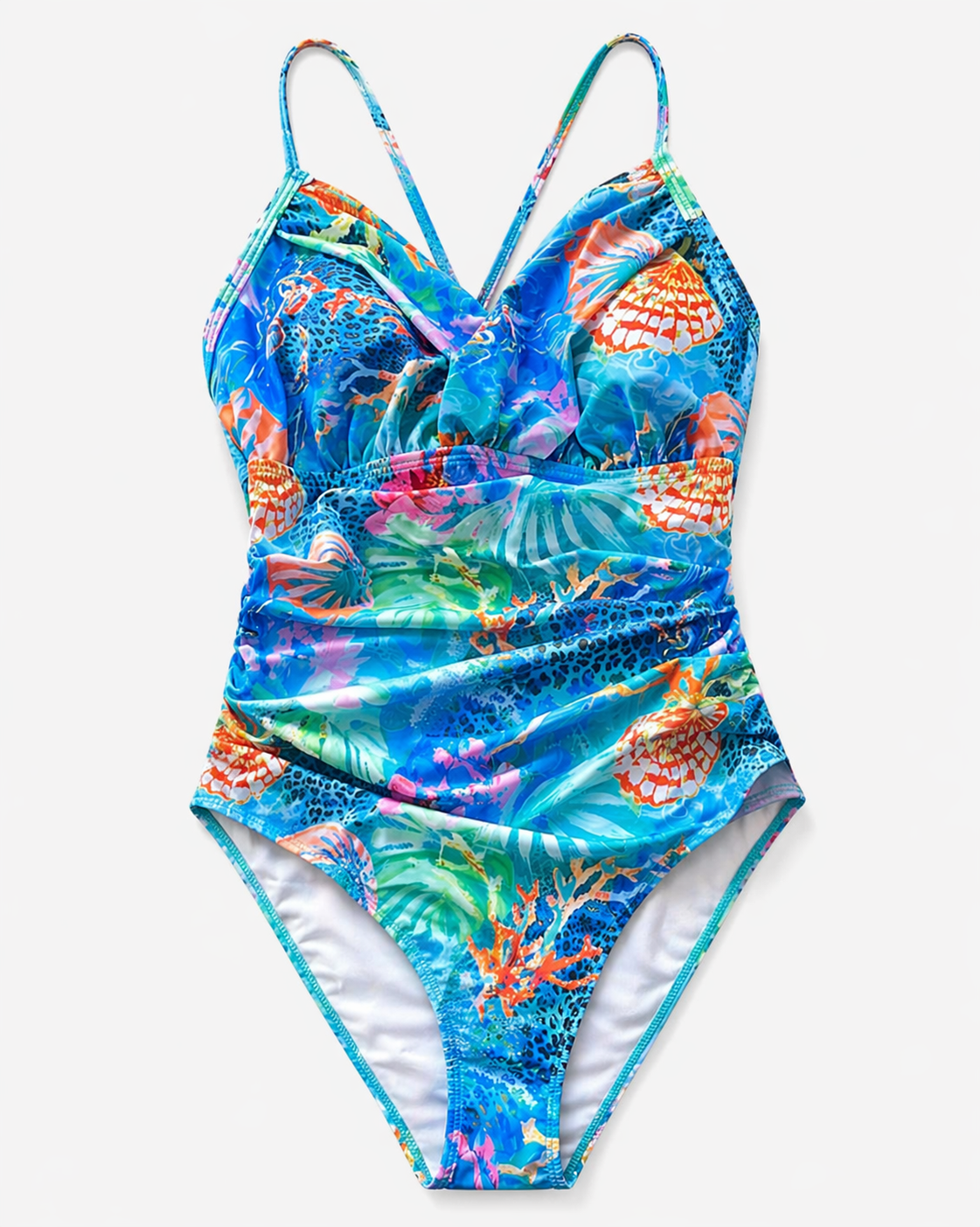 Florence Badeanzug mit Ozean-Druck – schmeichelhafte Passform, Meer-inspirierter Stil