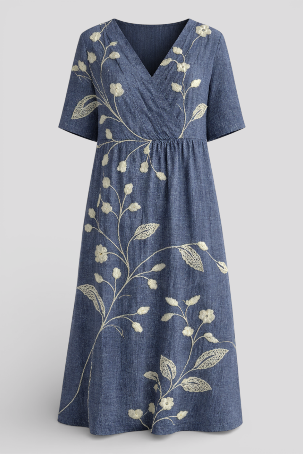 Elegantes besticktes blumiges Kleid für alle Anlässe Damen