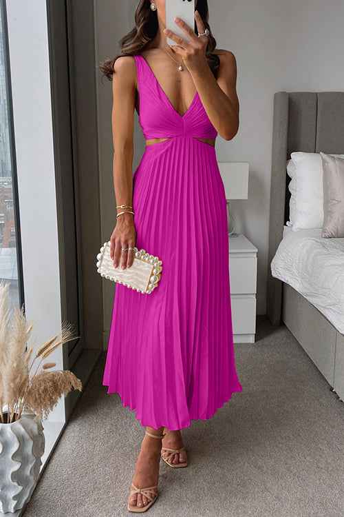 Elsa | mühelos elegantes plissiertes Maxi-Kleid