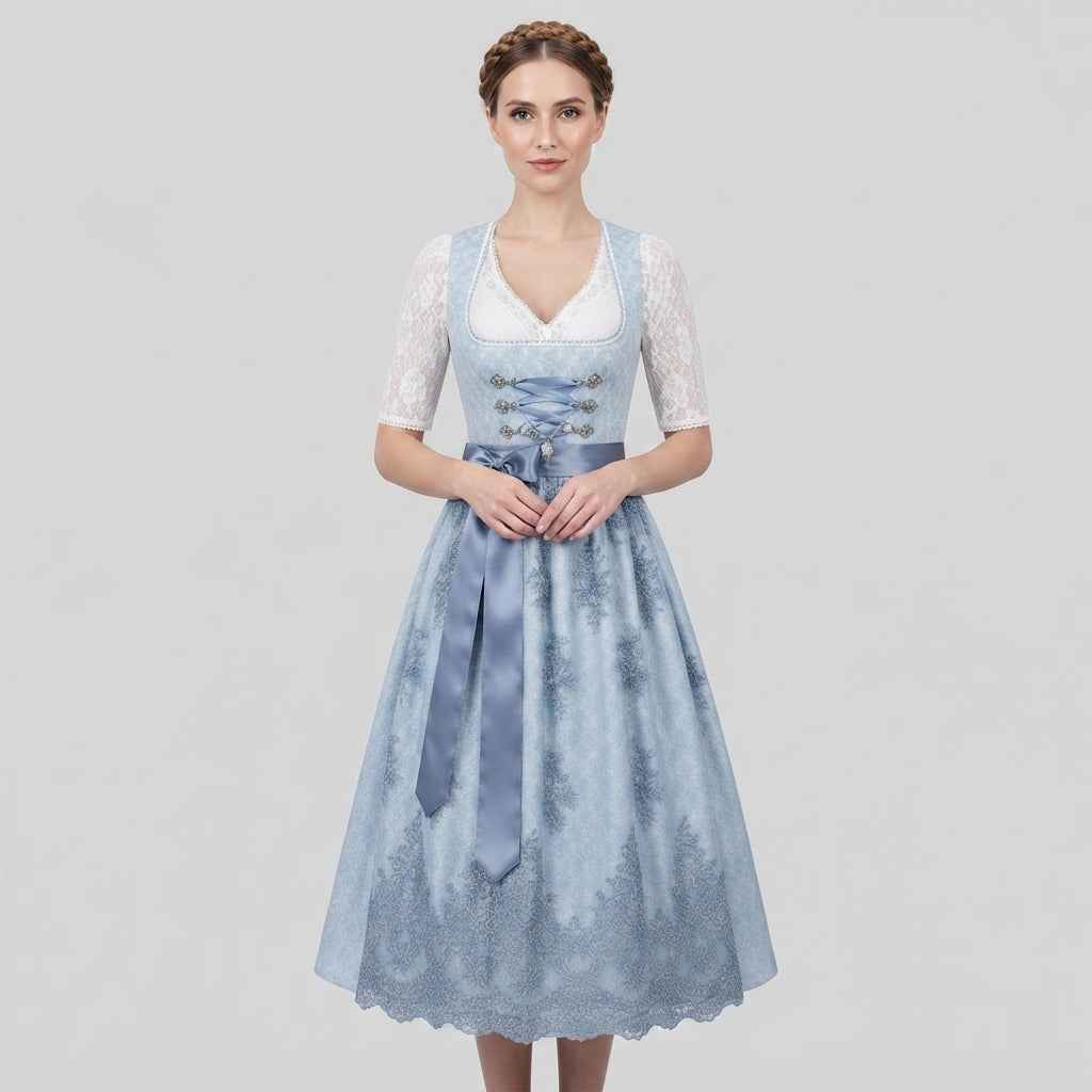 Blaues Dirndlkleid für Damen - Klassisch & Festlich