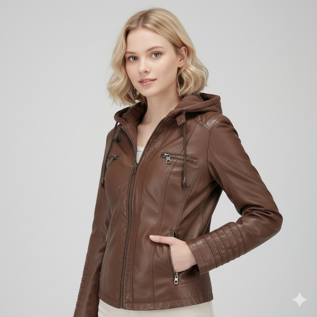 Elegante Damenjacke mit Kapuze