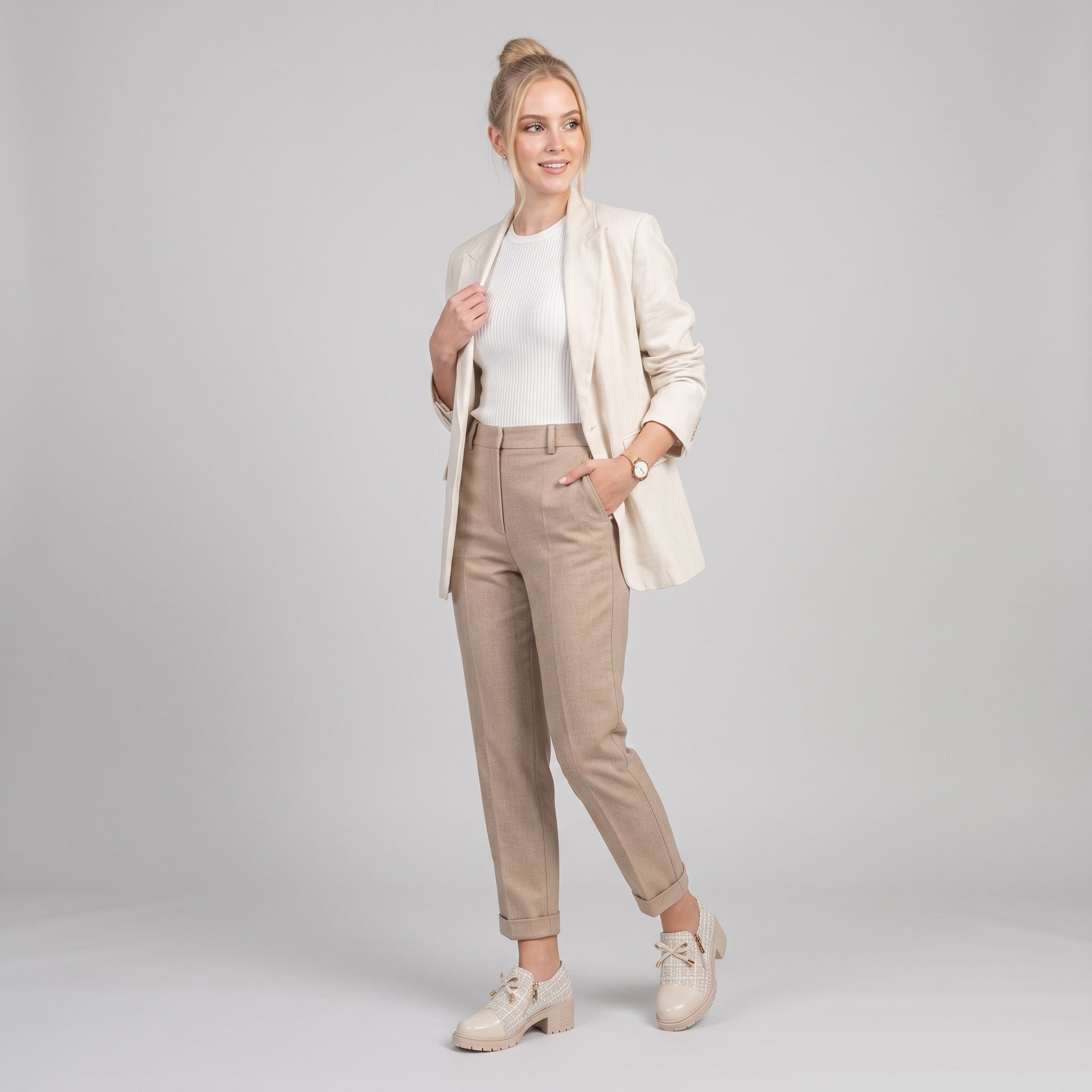 AS - Womens - Heels : Julia - Schoenen met lage hak en ritssluiting in