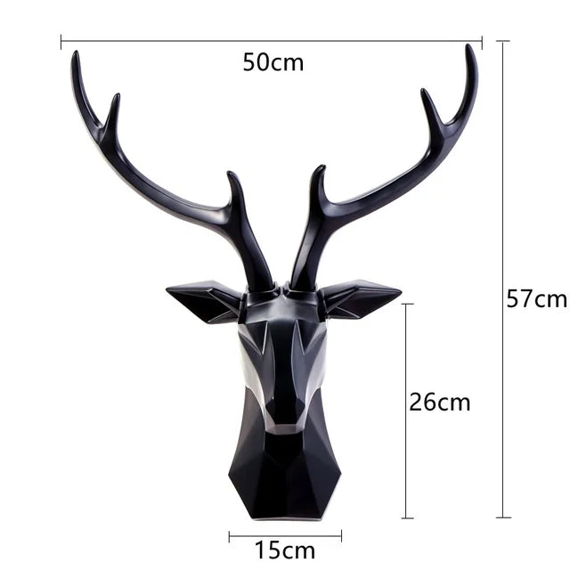 MajesticStag – Eindruckvolle 3D-Elchkopf-Statue für elegante Dekoration