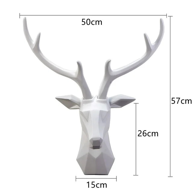 MajesticStag – Eindruckvolle 3D-Elchkopf-Statue für elegante Dekoration