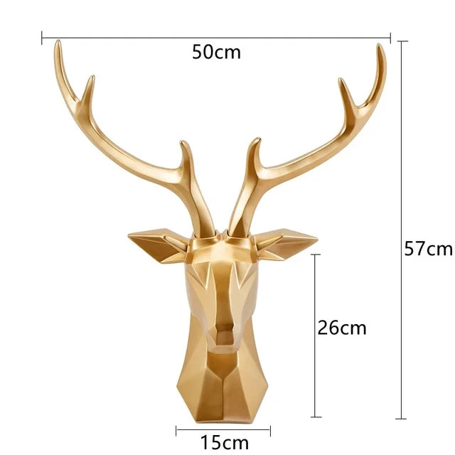 MajesticStag – Eindruckvolle 3D-Elchkopf-Statue für elegante Dekoration