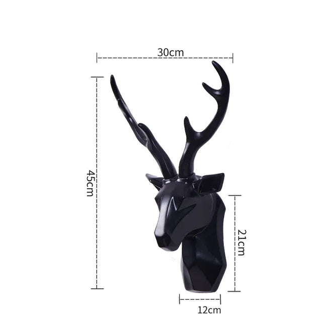MajesticStag – Eindruckvolle 3D-Elchkopf-Statue für elegante Dekoration