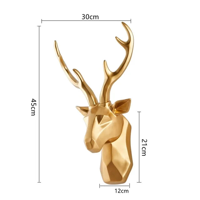 MajesticStag – Eindruckvolle 3D-Elchkopf-Statue für elegante Dekoration