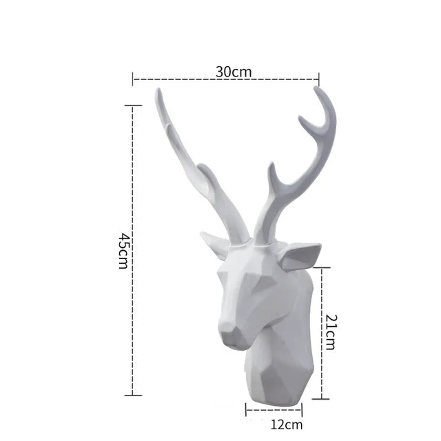 MajesticStag – Eindruckvolle 3D-Elchkopf-Statue für elegante Dekoration