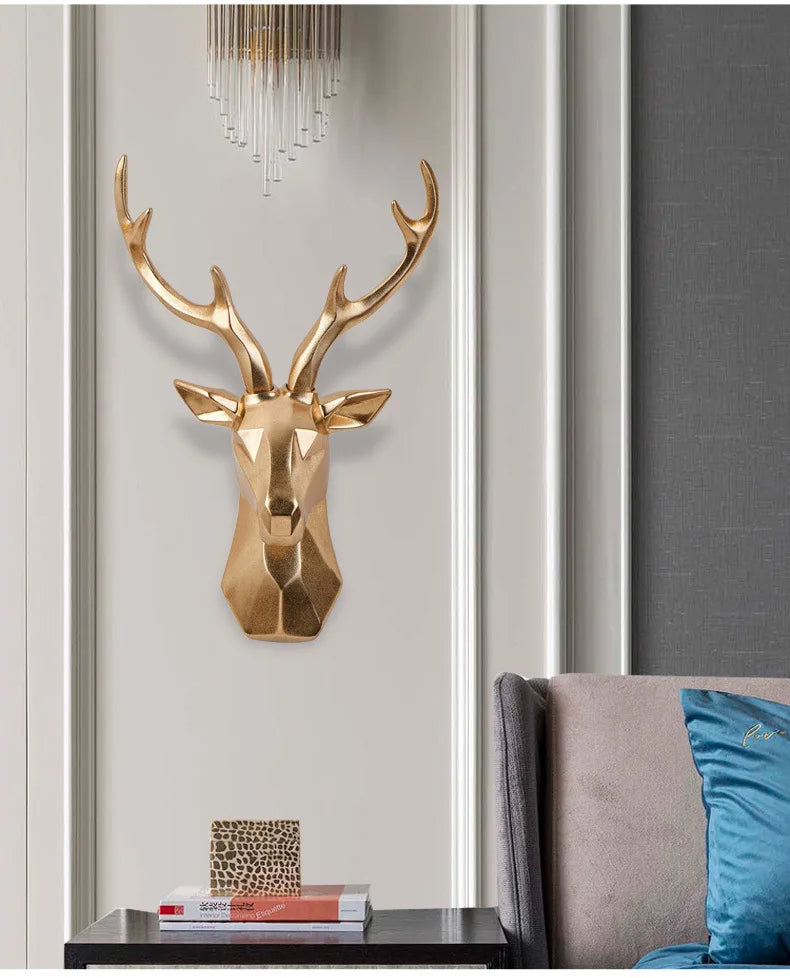 MajesticStag – Eindruckvolle 3D-Elchkopf-Statue für elegante Dekoration