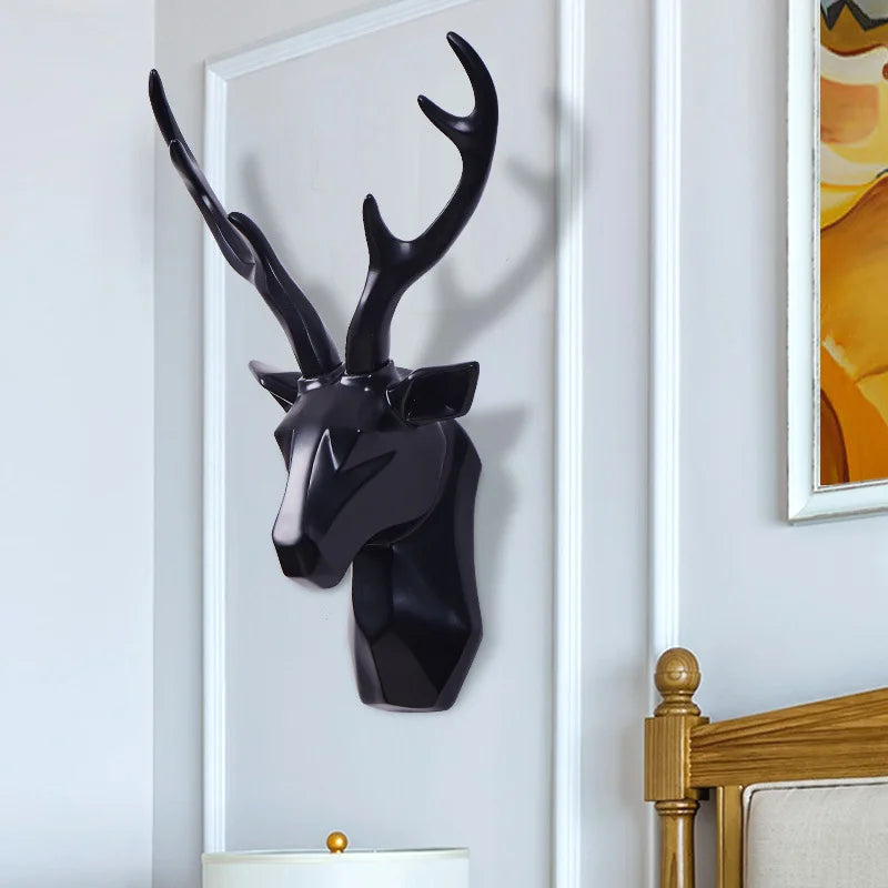MajesticStag – Eindruckvolle 3D-Elchkopf-Statue für elegante Dekoration