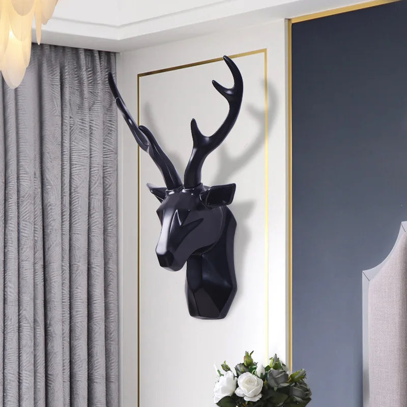 MajesticStag – Eindruckvolle 3D-Elchkopf-Statue für elegante Dekoration