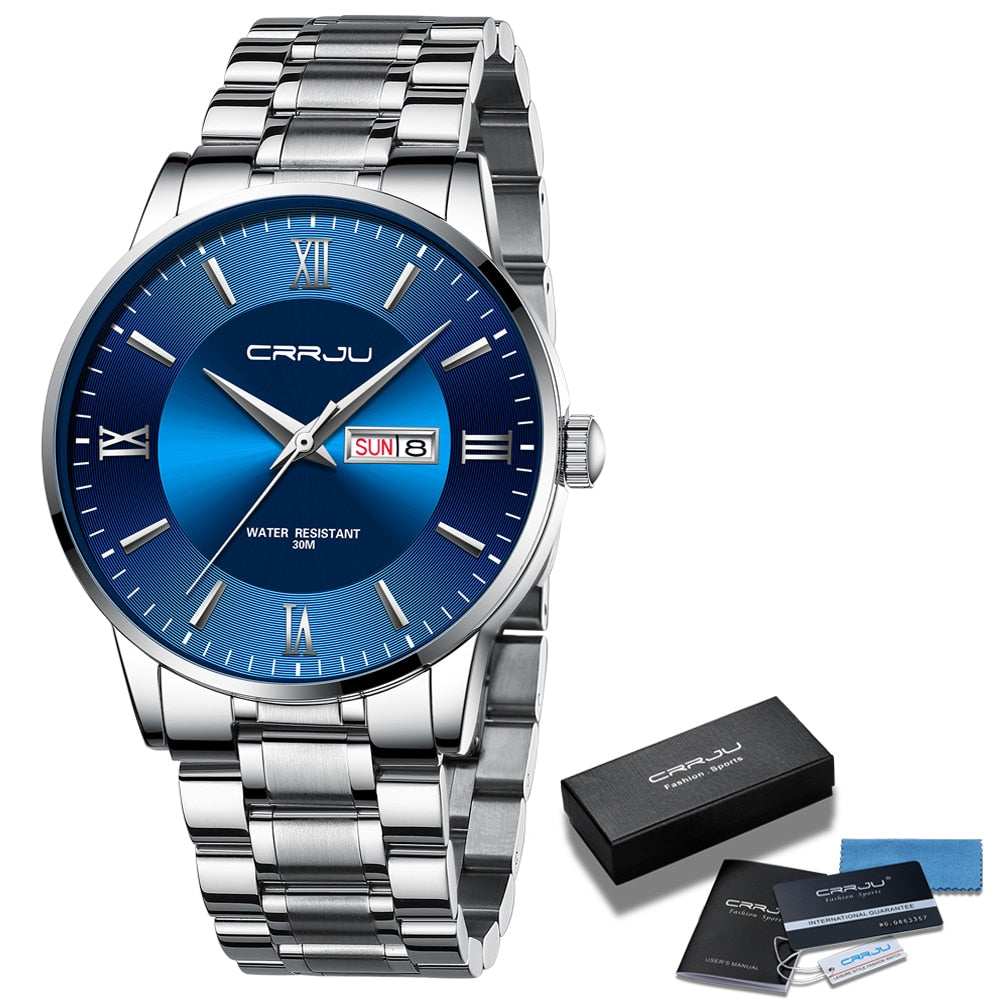 Herren Sportuhr schwarz - Wasserdichter Silikon-Chronograph mit Datum und Stoppuhr