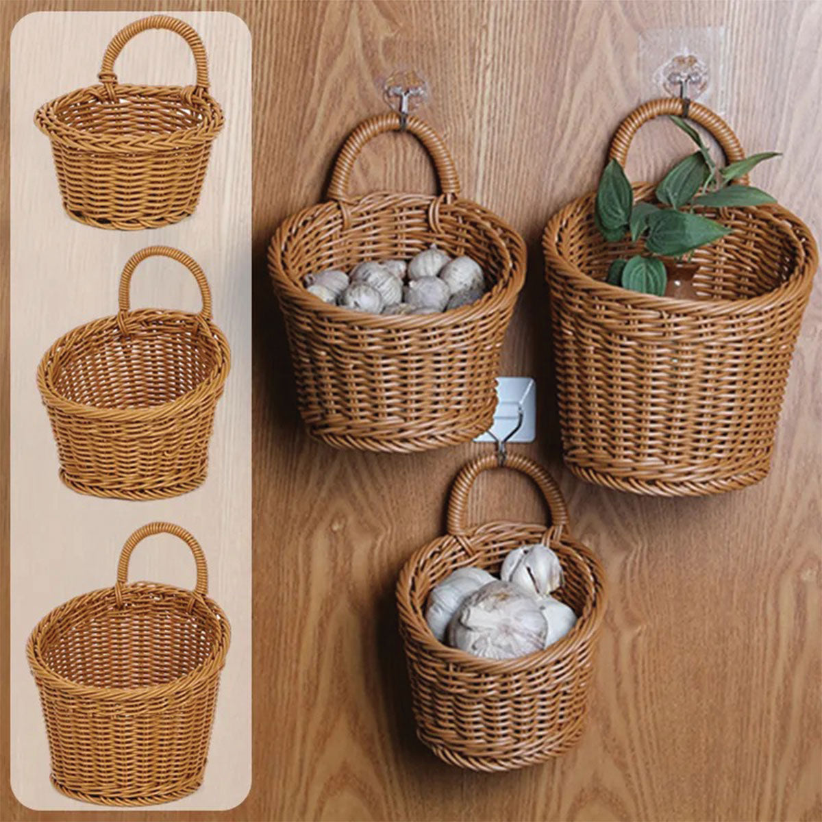 Handgefertigte hängende Weidenkörbe – Elegante und praktische handgemachte Aufbewahrung