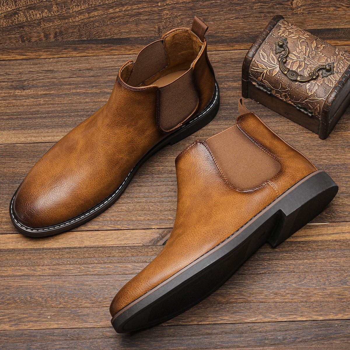 Herren Chelsea Boots mit Elastischen Seiteneinsätzen