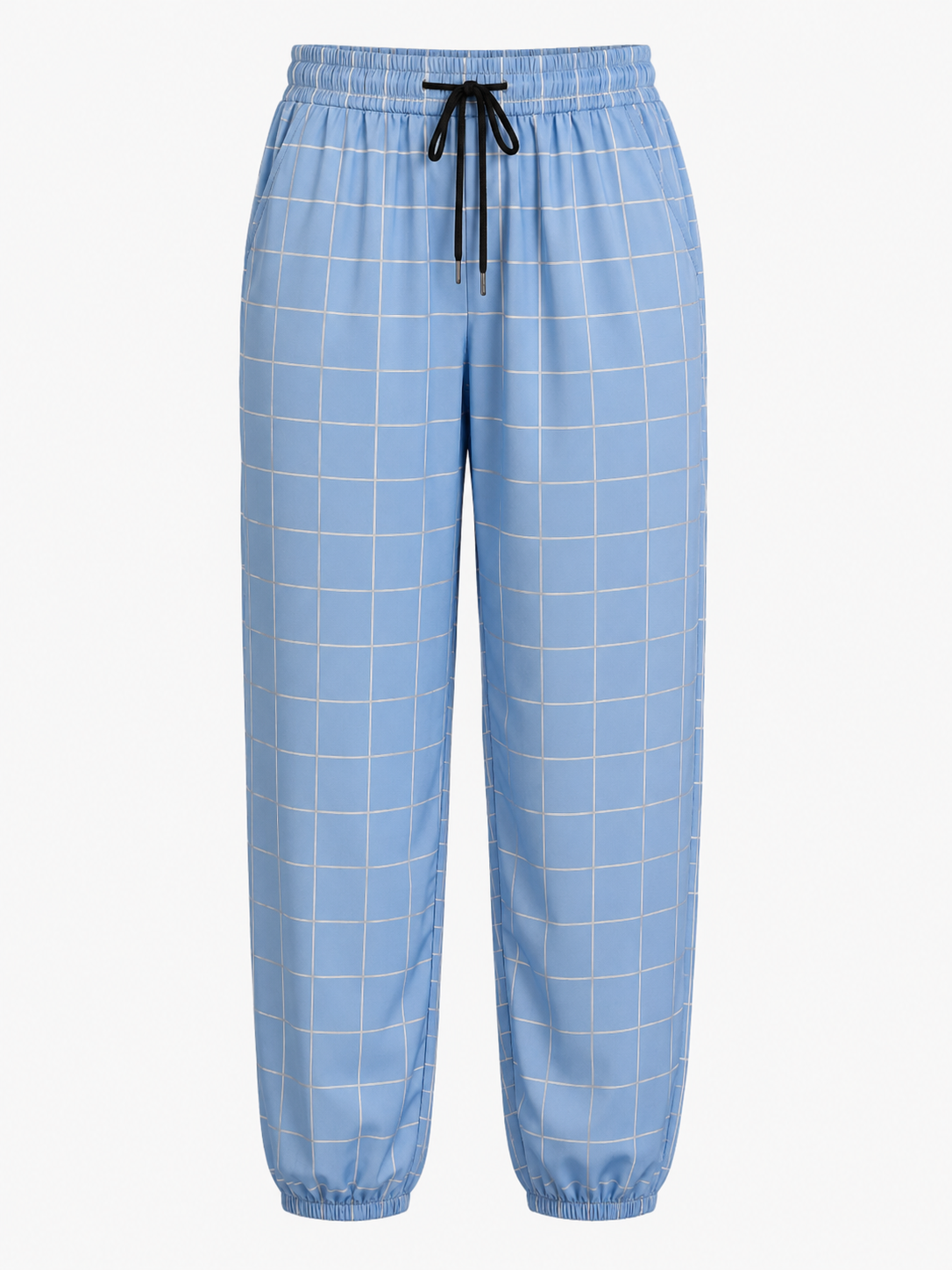 Herren Bequeme Karomuster Joggerhose