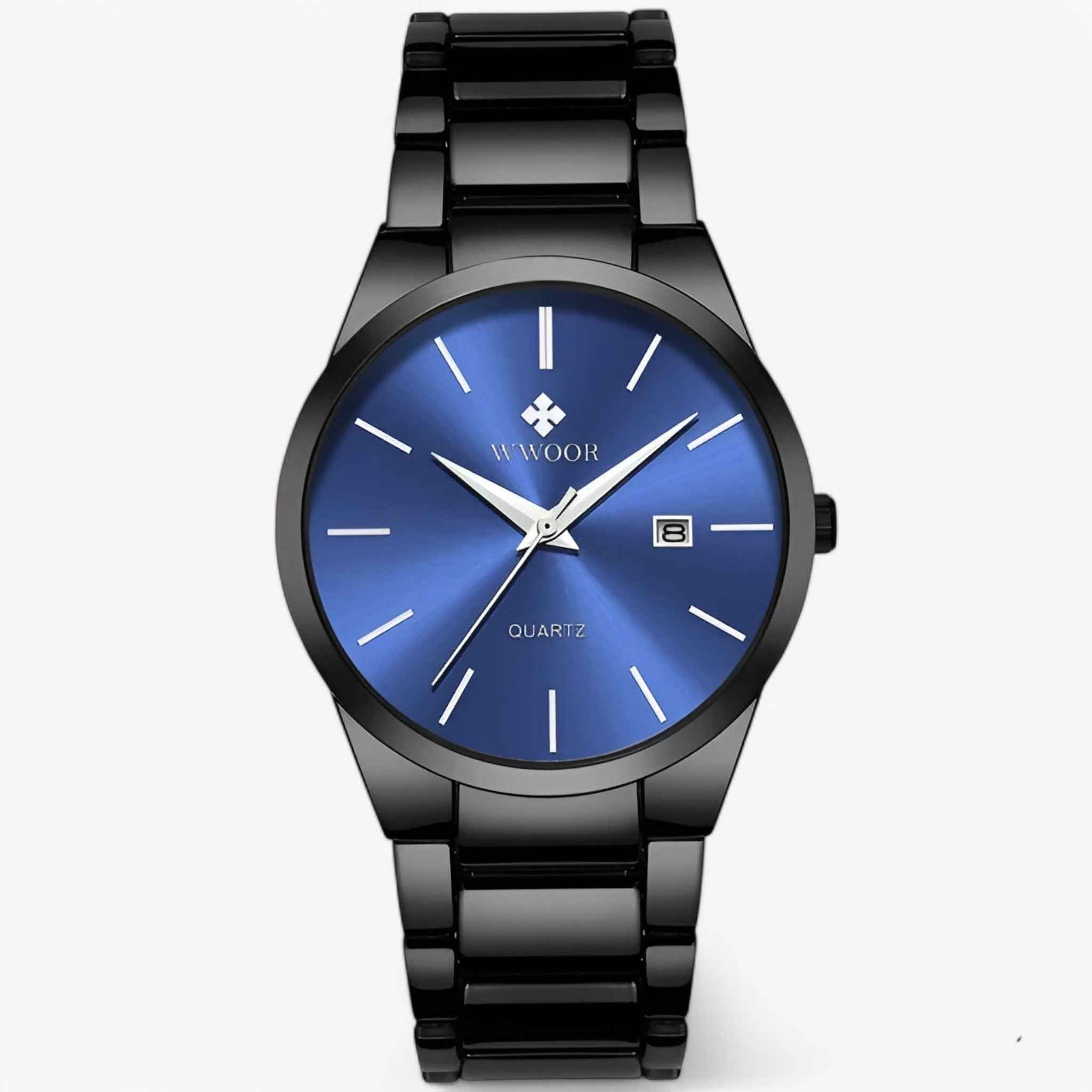 Herren Goldene Armbanduhr Elegant Quarz Uhr