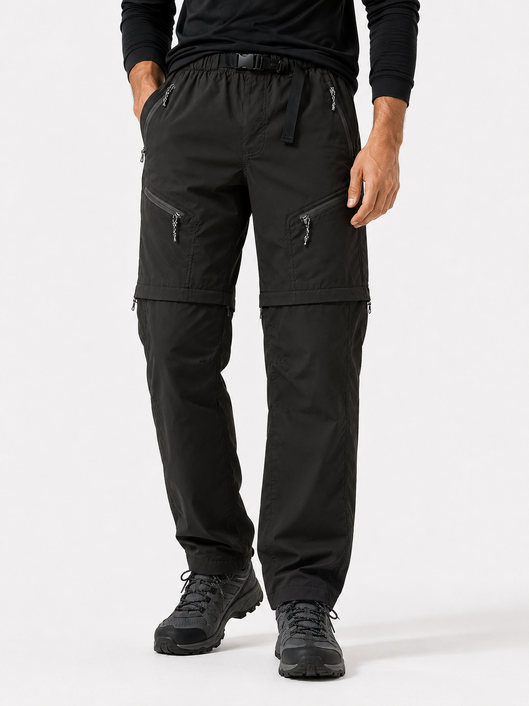 Herren Schnelltrocknende Outdoor-Hose mit Abnehmbaren Beinen